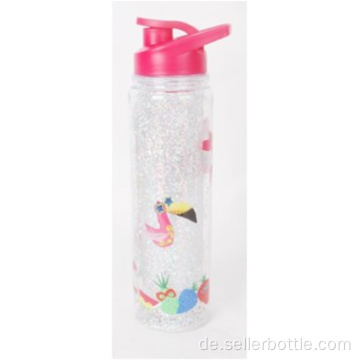 450 ml doppelwandige Plastikwasserflasche